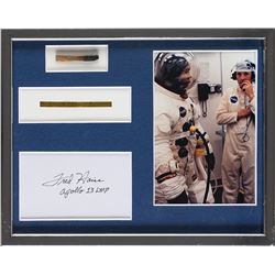 Fred Haise Signature and Apollo 13 Artifact Display