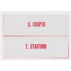 Gordon Cooper and Tom Stafford Beta Cloth Patches