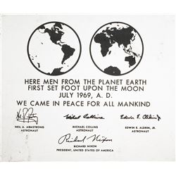 Apollo 11 Aluminum Plaque