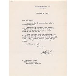 Michael Collins Typed Letter Signed