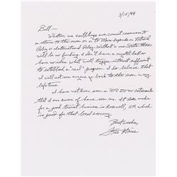 Fred Haise Autograph Letter Signed