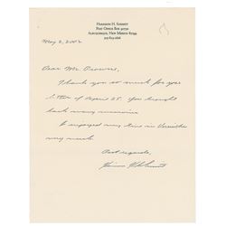 Harrison Schmitt Autograph Letter Signed