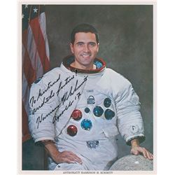 Harrison Schmitt Handwritten Quote and Signed Photograph