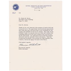 Harrison Schmitt Typed Letter Signed