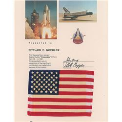 STS-1 Flown American Flag