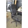 Image 2 : Qty 3 Black Office Chairs & Desk