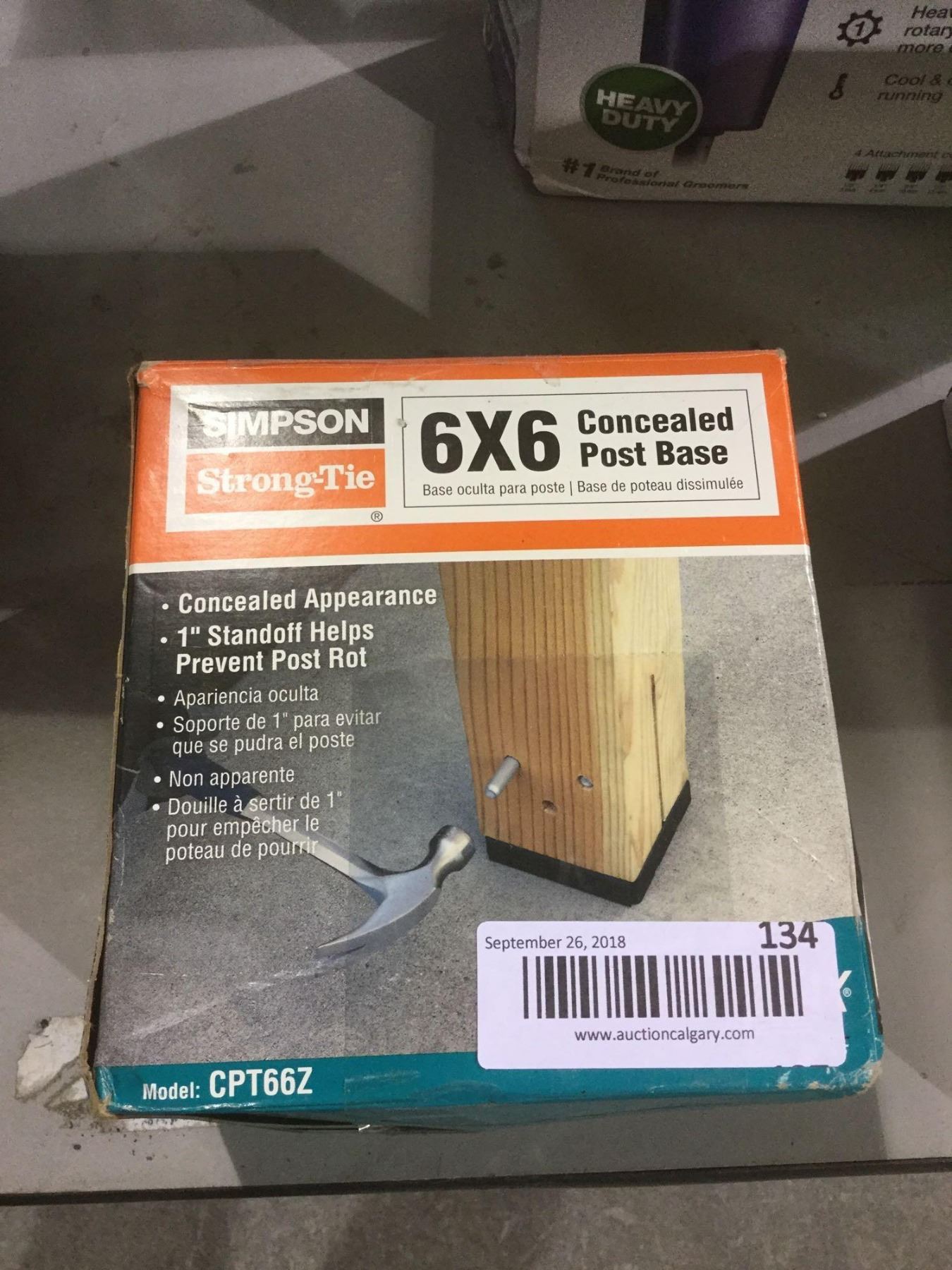 Simpson StrongTie 6x6 Concealed Post Base