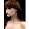 Image 2 : Rhodium Plated Red Crystal Rhinestone Chandelier Drop Dangle Earrings