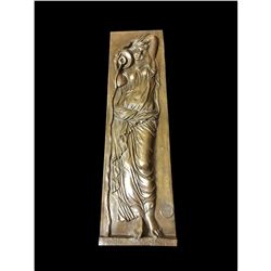 Classical Woman Bronze Wall Relief Plaque