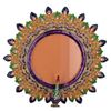 Image 1 : 5.5" Faberge-Inspired Peacock Tale Enameled Russian Antique Style Picture Frame