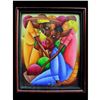 Image 1 : Jean Bruno Louisius Signed Haitian Acrylic On Canvas 8 X 10