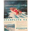 Image 1 : 1958 Evinrude Outboard Boat Motors Starflite V-4 Magazine Ad