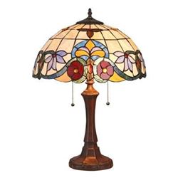 ADELE Tiffany-style 2 Light VictorianTable Lamp 16" Shade - Table Lamp