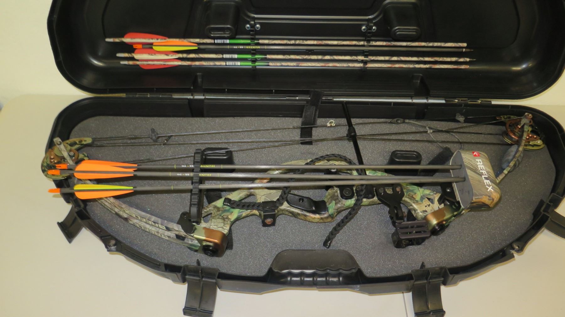 Vintage recurve archery set in bespoke wooden travel case. With a Vintage recurve archery set in bespoke wooden travel case. With a