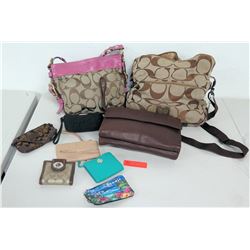 2 Coach Bags, 2 Coach Wallets & Assorted Bags and Wallets (Authenticity Unknown)