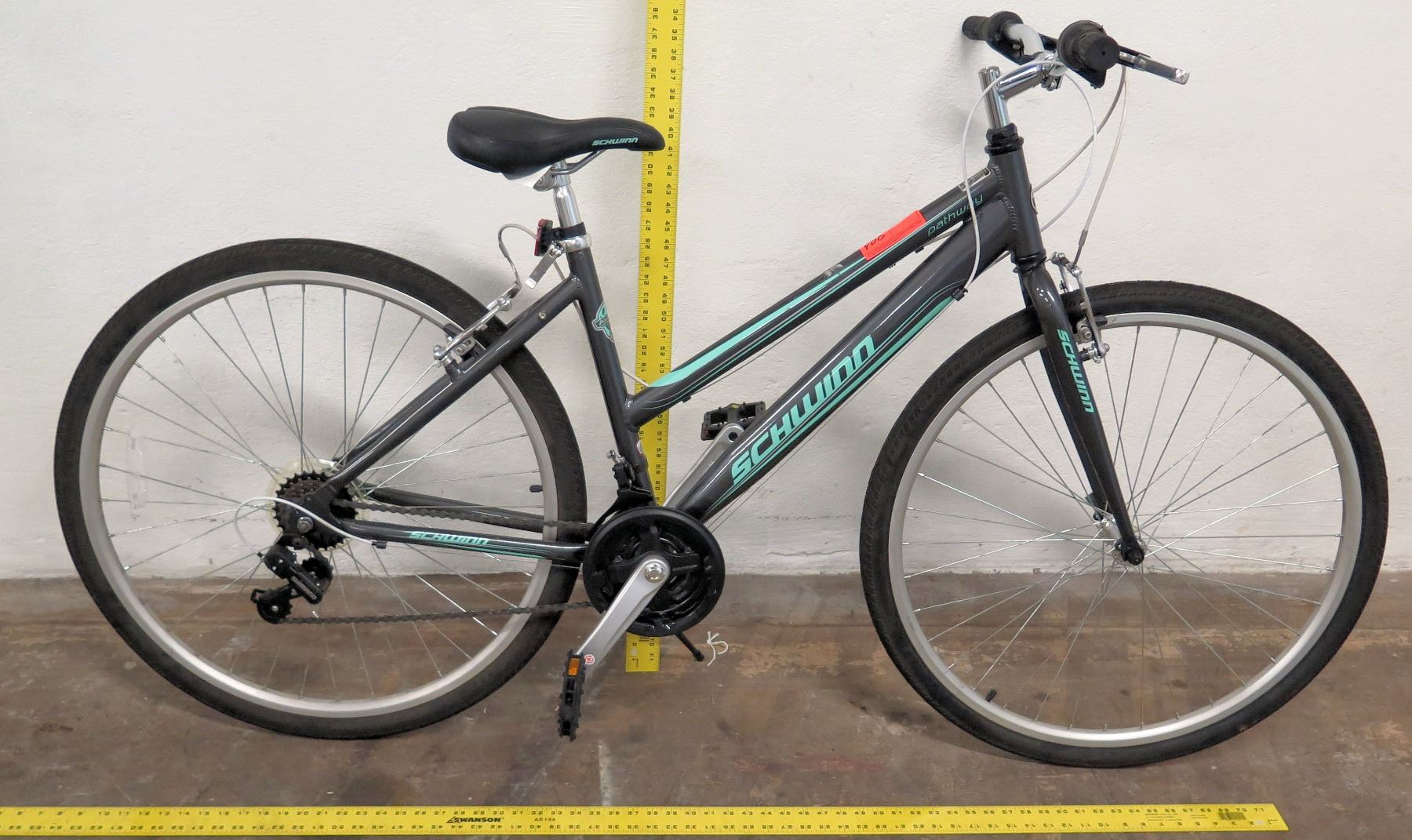 Schwinn Pathway 700 C Women's 18-Speed Bike, Gray/Aqua - 32976328 1 Schwinn Pathway 700 C Women's 18-Speed Bike, Gray/Aqua - 32976328 1