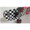 Image 2 : Santa Cruz Cruizer Skateboard w/ Road Rider Wheels, Black & White Checkered