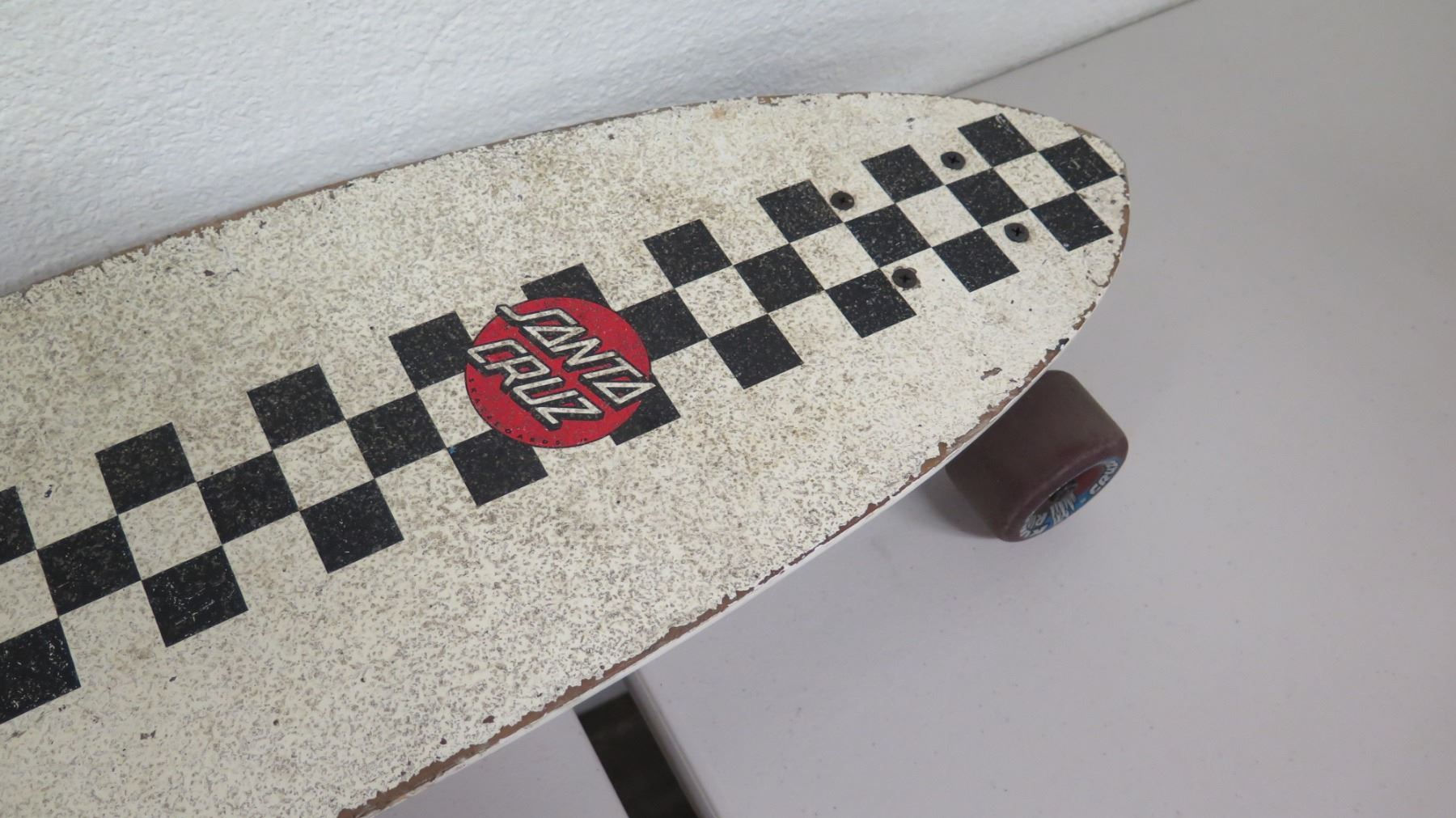 Santa Cruz Cruizer Skateboard w/ Road Rider Wheels, Black & White Checkered