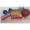 Image 2 : Qty 2 Scooters, Basketball, Bat, Baseball Trading Cards