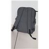 Image 2 : Canvas Backpack w/ Outside Pockets, Gray Black
