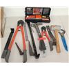 Image 1 : Pry Bars, Bolt Cutters, Hammers, Misc Tools, Gun Cleaning Kit, etc