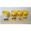 Image 2 : Qty 4 Yellow Buckets w/ Large Nuts & Bolts
