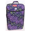 Image 1 : Suitcase on Wheels, Purple Tropical Floral/Honu Print