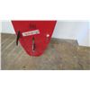 Image 10 : BBI Longboard Surfboard, 2 Fins (Right Fin Box Damaged), Red & White Stripes