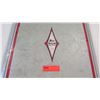 Image 2 : Hap Jacobs Longboard Surfboard, Single Fin, Light Blue & Red
