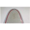 Image 3 : Hap Jacobs Longboard Surfboard, Single Fin, Light Blue & Red