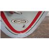 Image 9 : Hap Jacobs Longboard Surfboard, Single Fin, Light Blue & Red