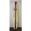 Image 1 : Island Classics Longboard Surfboard, 3-Fin, White/Red