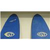 Image 2 : Qty 2 ST Longboard Surfboards, Single Fin, White & Blue