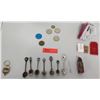 Image 1 : Qty 8 Souvenir Spoons, Hawaii 5-0 Key Chain, Misc Coins, etc