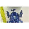 Image 3 : Large 23" White Blue Porcelain Vase - Oriental Scene