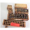 Image 1 : Qty 6 Wooden Cases w/ Die Set Hand-Lettering Tools