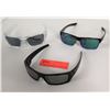 Image 1 : 3 Pairs Oakley Sunglasses - 2 Black & 1 Clear