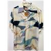 Image 1 : Vintage Aloha Shirt - Hawaiian Fashions, Ivory w/Orchids, Sz M