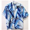 Image 1 : Vintage Aloha Shirt - Tropicana Hawaii, Blue & White w/Sailboats, Sz M