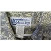 Image 2 : Vintage Aloha Shirt - American Liberty Hawaii, Gray w/ Tan Leaves, Sz M