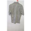 Image 4 : Vintage Aloha Shirt - American Liberty Hawaii, Gray w/ Tan Leaves, Sz M