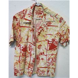 Vintage Aloha Shirt - G.V.H. Hawaiian Print, Orange Yellow, No Tags, Size Unknown