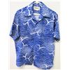 Image 1 : Vintage Aloha Shirt - Tori Richard Honolulu, Blue & White, Sz M
