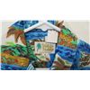 Image 2 : Vintage Aloha Shirt - Waikiki Holiday, Blue Green, Sz M