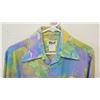 Image 2 : Vintage Retro Tegaki Hand Paints Long Sleeve Shirt, Blue/Green, Sz S