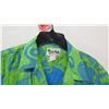 Image 2 : Vintage Aloha Shirt - Howie Hawaii, Green Blue Graphics, Size Unknown