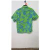 Image 6 : Vintage Aloha Shirt - Howie Hawaii, Green Blue Graphics, Size Unknown