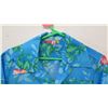 Image 2 : Vintage Aloha Shirt - Blue w/ Red Hibiscus, No Tags, Size Unknown