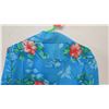 Image 8 : Vintage Aloha Shirt - Blue w/ Red Hibiscus, No Tags, Size Unknown