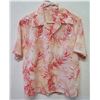 Image 1 : Vintage Aloha Shirt - Red & White w/ Cranes, No Tags, Size Unknown